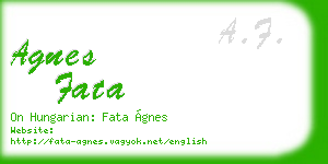 agnes fata business card
